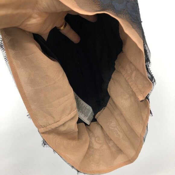 BCBGMaxAzria Black Renay Lace-Blocked Ruched Mini Bodycon Dress size 4 - Picture 13 of 16